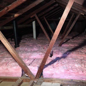 Attic after insulation replacement and cleanup
